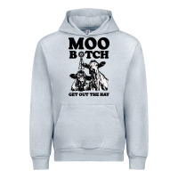Heather Grey Moo bitch get out the hay Urban Hoodie - artisFamous