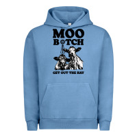 Pigment Pebble Blue Moo bitch get out the hay Urban Hoodie - artisFamous