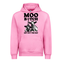 Fuchsia Pink Moo bitch get out the hay Urban Hoodie - artisFamous