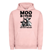 Pigment Salmon Moo bitch get out the hay Urban Hoodie - artisFamous