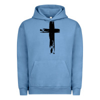 Pigment Pebble Blue tattoo christian Urban Hoodie - artisFamous