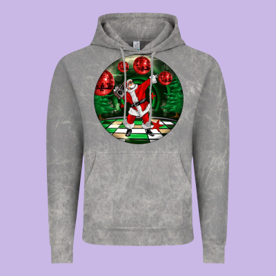 Dancing Santa Vintage Hoodie Designed By Fadigitalartstudio