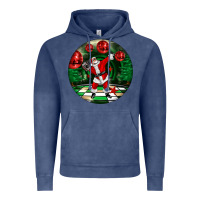 Vintage Denim Dancing santa Vintage Hoodie - FaDigitalArtStudio