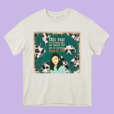 This Year I'm Throwing Away My Bucket List And I'm Heavy Core Tee Designed By Tumblerdesignbyshophia