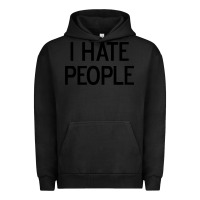 Pigment Black i hate people Urban Hoodie - artisFamous