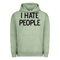 Pigment Oil Green i hate people Urban Hoodie - artisFamous