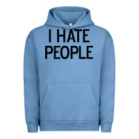 Pigment Pebble Blue i hate people Urban Hoodie - artisFamous