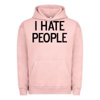 Pigment Salmon i hate people Urban Hoodie - artisFamous