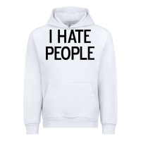 White i hate people Urban Hoodie - artisFamous