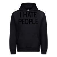 Black i hate people Urban Hoodie - artisFamous