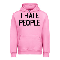 Fuchsia Pink i hate people Urban Hoodie - artisFamous