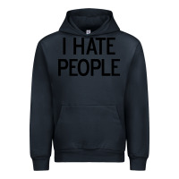 Navy i hate people Urban Hoodie - artisFamous