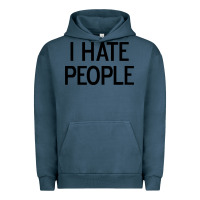 Pigment Midnight Navy i hate people Urban Hoodie - artisFamous