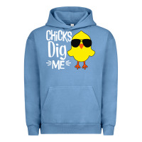 Pigment Pebble Blue kids chick dig me Urban Hoodie - artisFamous