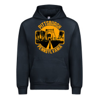 Navy pittsburgh pennsylvania Urban Hoodie - artisFamous