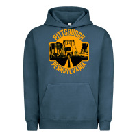 Pigment Midnight Navy pittsburgh pennsylvania Urban Hoodie - artisFamous