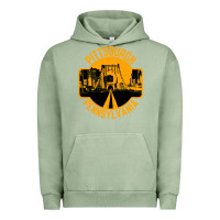 Pigment Oil Green pittsburgh pennsylvania Urban Hoodie - artisFamous