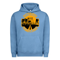 Pigment Pebble Blue pittsburgh pennsylvania Urban Hoodie - artisFamous