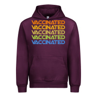 Mauve Wine vaccinated retro Urban Hoodie - artisFamous