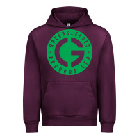 Mauve Wine Greensleeves Records Urban Hoodie - artisFamous