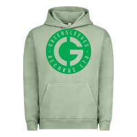 Pigment Oil Green Greensleeves Records Urban Hoodie - artisFamous