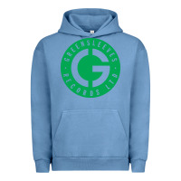 Pigment Pebble Blue Greensleeves Records Urban Hoodie - artisFamous