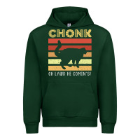Forest Green chonk cat funny cat meme cat dad cat mom Urban Hoodie - artisFamous