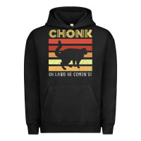 Pigment Black chonk cat funny cat meme cat dad cat mom Urban Hoodie - artisFamous