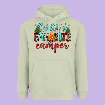 Santa S Favorite Camper Heavyweight Hoodie Designed By Jahusdesignshop