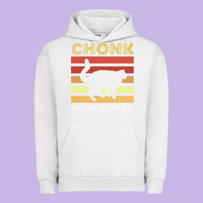 Chonk Cat Funny Cat Meme Cat Dad Cat Mom Urban Hoodie Designed By Artisfamous