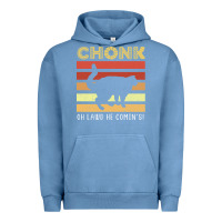 Pigment Pebble Blue chonk cat funny cat meme cat dad cat mom Urban Hoodie - artisFamous