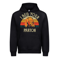 Black vintage i beg your parton Urban Hoodie - artisFamous
