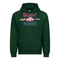 Forest Green blessed momma Urban Hoodie - artisFamous