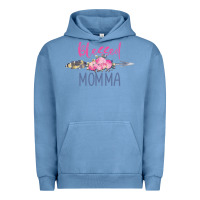 Pigment Pebble Blue blessed momma Urban Hoodie - artisFamous
