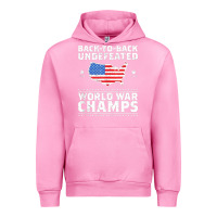 Fuchsia Pink back to back undefeated world war champs Urban Hoodie - artisFamous