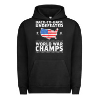 Pigment Black back to back undefeated world war champs Urban Hoodie - artisFamous