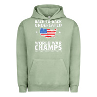 Pigment Oil Green back to back undefeated world war champs Urban Hoodie - artisFamous