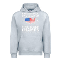 Heather Grey back to back undefeated world war champs Urban Hoodie - artisFamous