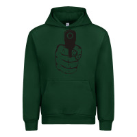 Forest Green hands up pistol Urban Hoodie - artisFamous