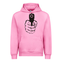 Fuchsia Pink hands up pistol Urban Hoodie - artisFamous