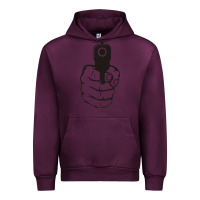 Mauve Wine hands up pistol Urban Hoodie - artisFamous