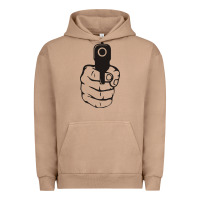 Pigment Burro hands up pistol Urban Hoodie - artisFamous