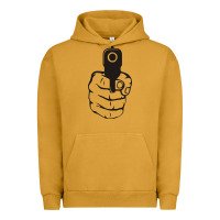Pigment Peanut Butter hands up pistol Urban Hoodie - artisFamous