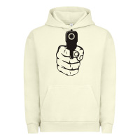 Pigment Pistachio hands up pistol Urban Hoodie - artisFamous