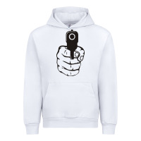 White hands up pistol Urban Hoodie - artisFamous