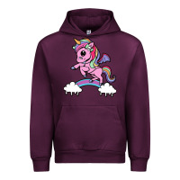 Mauve Wine cute unicorn Urban Hoodie - artisFamous