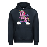 Navy cute unicorn Urban Hoodie - artisFamous