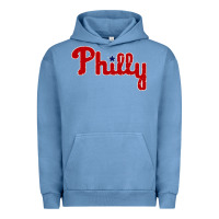 Pigment Pebble Blue baseball philly Urban Hoodie - artisFamous