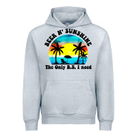 Heather Grey beer n' sunshine the only B.S. i need Urban Hoodie - artisFamous