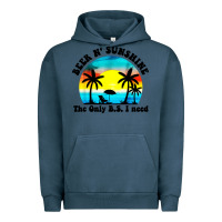 Pigment Midnight Navy beer n' sunshine the only B.S. i need Urban Hoodie - artisFamous
